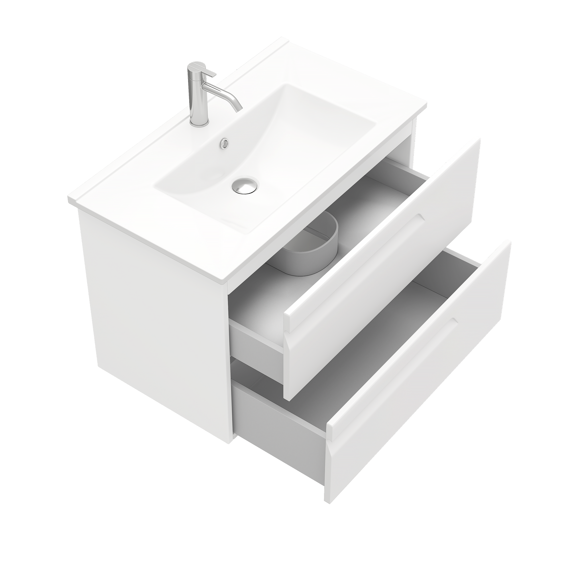 Тумба подвесная ATLAS 80 под умыв к Creavit Su 80  белый матовый  LA WCAB 80 122