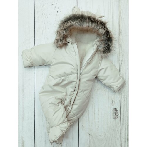 фото Комбинезон мой ангелок размер 80, бежевый