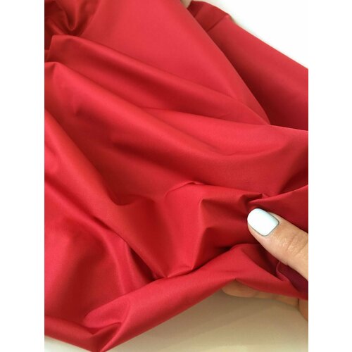 Ткань Плащевая Водоотталкивающая для шитья и рукоделия. Отрез 1 м*150 см плащевая ткань ярко красная