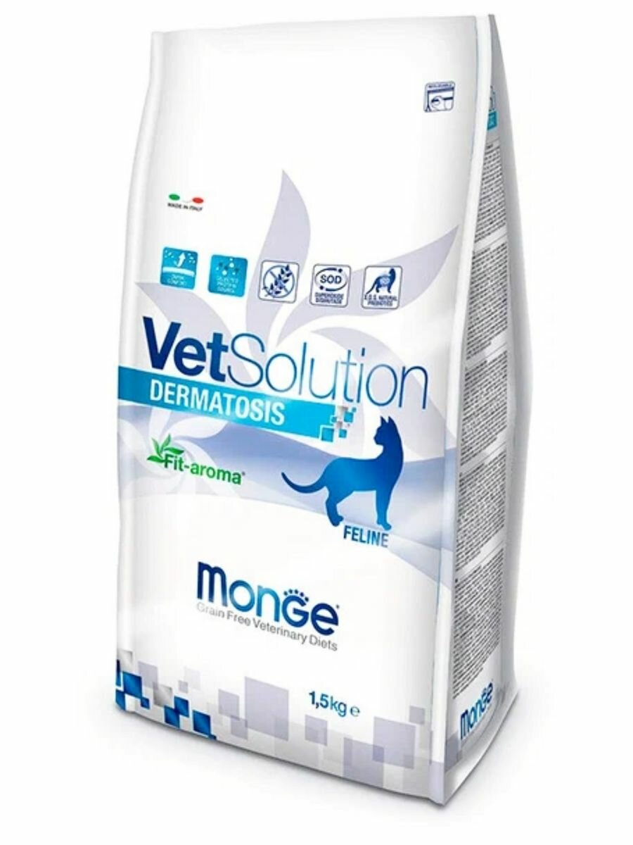 Monge VetSolution Cat Dermatosis корм сухой для кошек 1,5 кг - фото №13