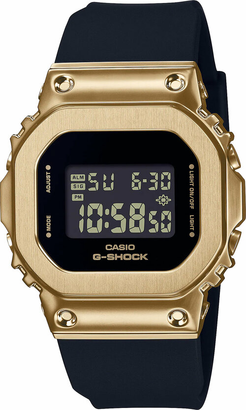 Наручные часы CASIO G-Shock GM-S5600GB-1, черный, золотой