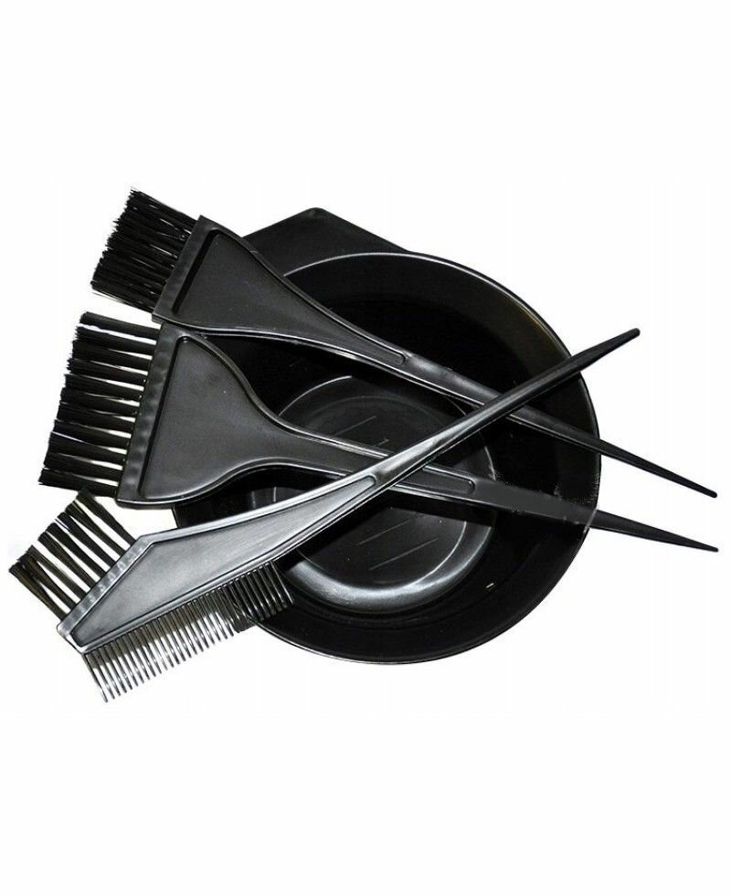 Набор для окрашивания волос 4 предмета / Кисти для окрашивания волос с миской