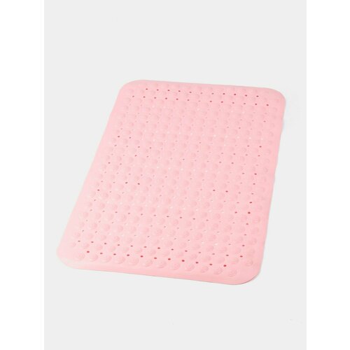 Коврик для ванной душевой бани на присоскахпротивоскользящийсиликоновый Размеры 46х78 Цвет Розовый 3299₽