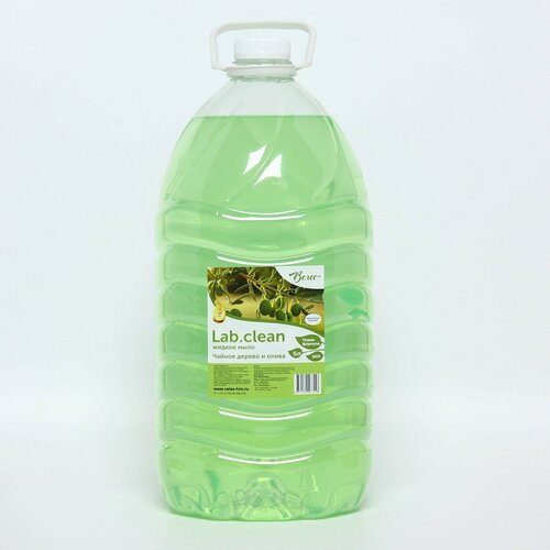 Жидкое мыло нежно-зеленое Чайное дерево и олива, ПЭТ 5 л