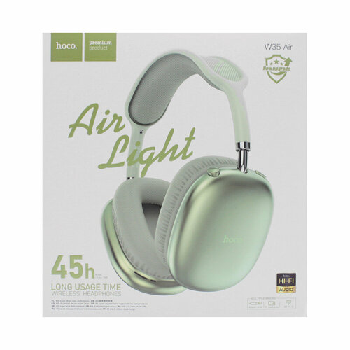 Беспроводные наушники Hoco W35 Air зеленый 1620₽