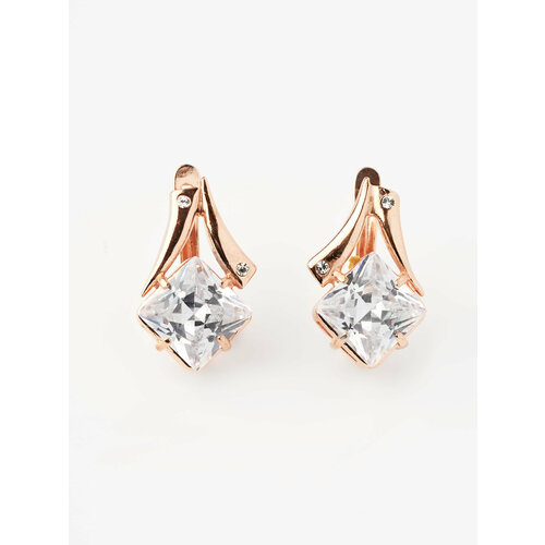 фото Серьги shine & beauty, кристалл, кристаллы preciosa, золотой