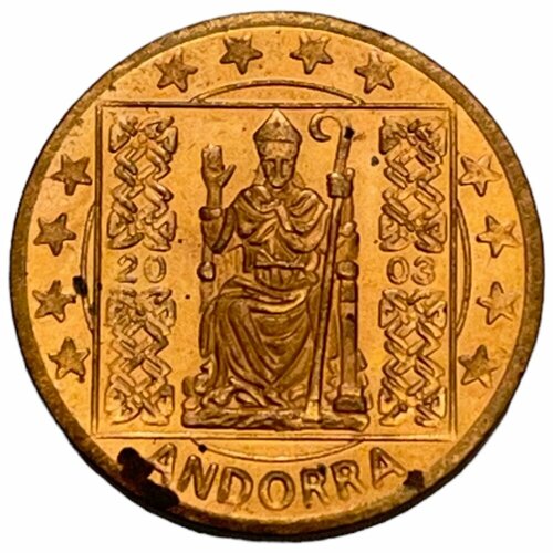 Андорра 1 евроцент 2003 г. Essai (Проба)