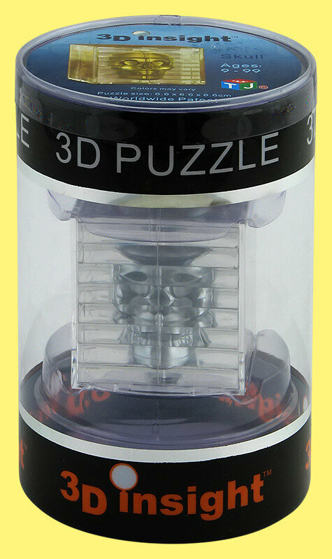 Головоломка-пазл 3D куб Череп (серебряная)