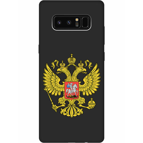 Матовый Soft Touch силиконовый чехол на Samsung Galaxy Note 8, Самсунг Ноут 8 с 3D принтом Patriot черный матовый soft touch силиконовый чехол на samsung galaxy note 8 самсунг ноут 8 с 3d принтом indifference w черный