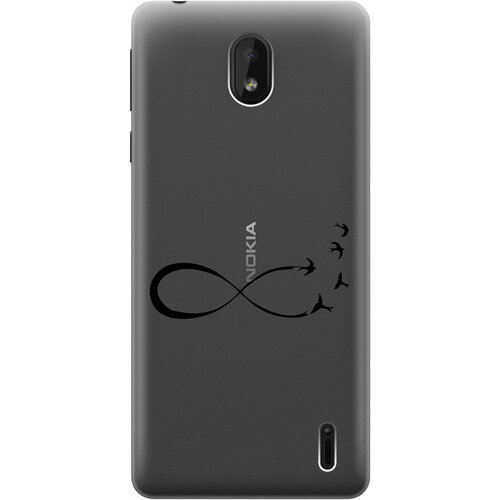 Силиконовый чехол на Nokia 1 Plus, Нокиа 1 Плюс с 3D принтом Infinity прозрачный силиконовый чехол на nokia 1 plus нокиа 1 плюс с 3d принтом brain off прозрачный