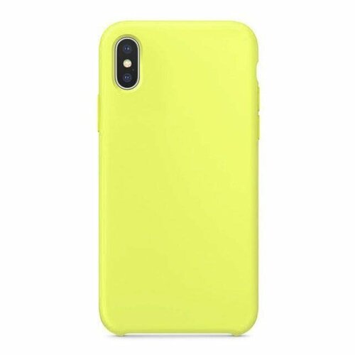 Чехол для iPhone XR, G-Net Silicon Case, лимонный