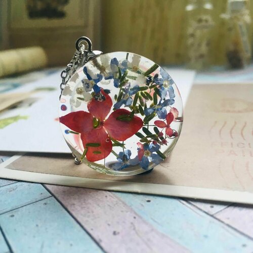 фото Подвеска, красный, голубой нет бренда