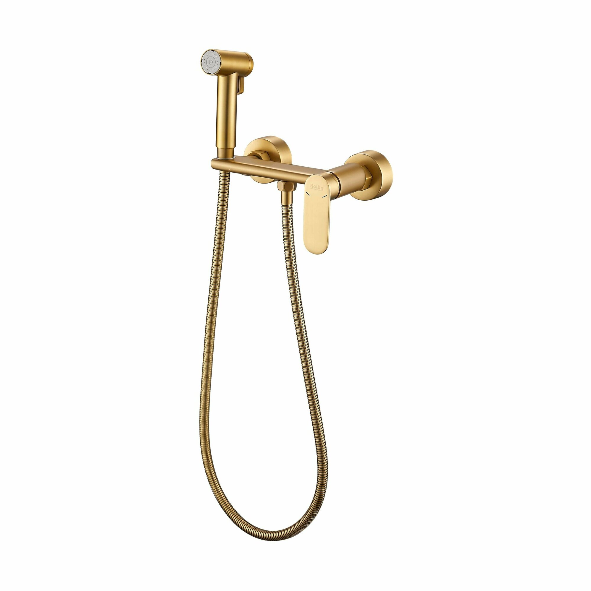 фото Гигиенический душ со смесителем Haiba HB5516-5, матовое золото