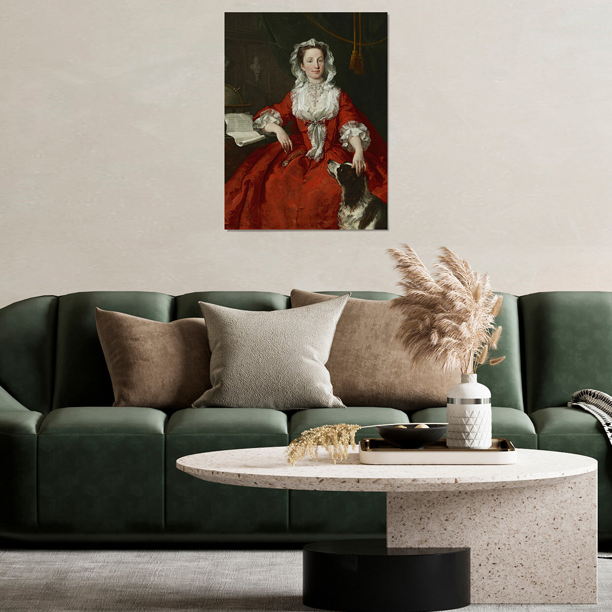 Картина на холсте, репродукция / Уильям Хогарт - Miss Mary Edwards / Размер 30 x 40 см