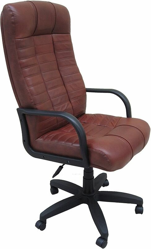 Компьютерное кресло Атлант офисное, обивка: натуральная кожа, цвет: коричневый
