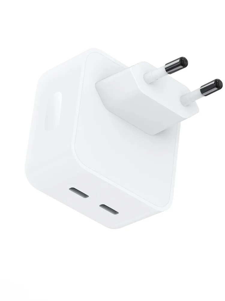 Сетевой блок питания Wiwu Wi-U010 COMET Dual USB-C Fast Charger C+С 35W White