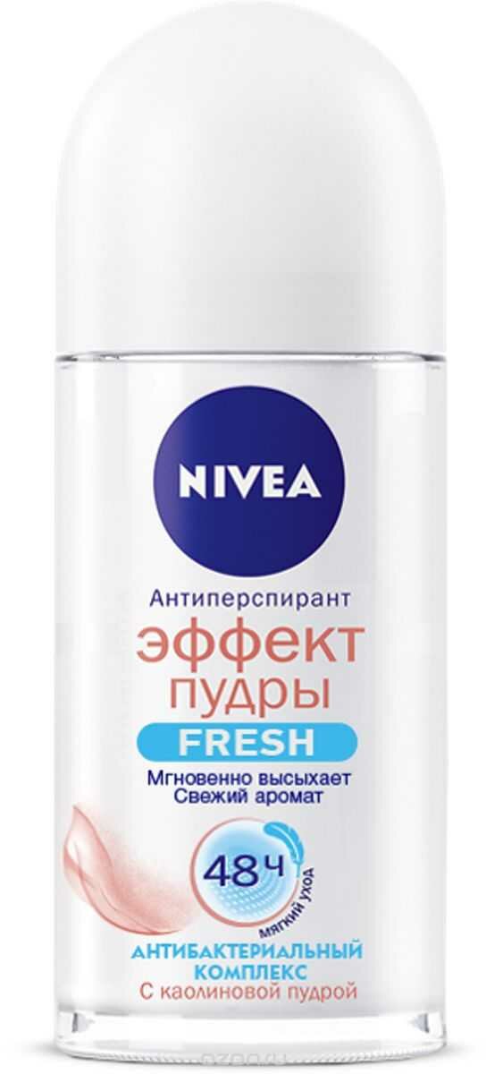 Nivea Антиперспирант Эффект пудры Fresh, ролик, 50 мл