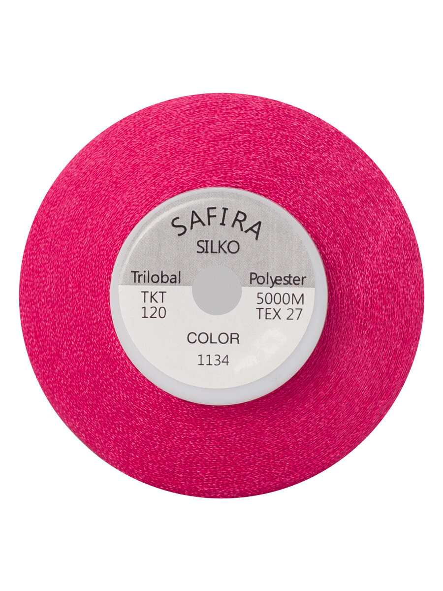 Нитки швейные для вышивания SAFIRA 120D/2, 5000м — фото 1