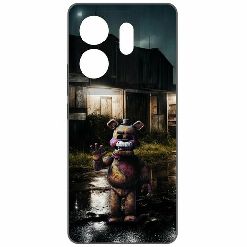 Чехол-накладка Krutoff Soft Case фнаф (FNAF) - Фредди под дождем для INFINIX Zero 30 4G черный чехол накладка krutoff soft case фнаф fnaf фредди под дождем для infinix note 30 черный