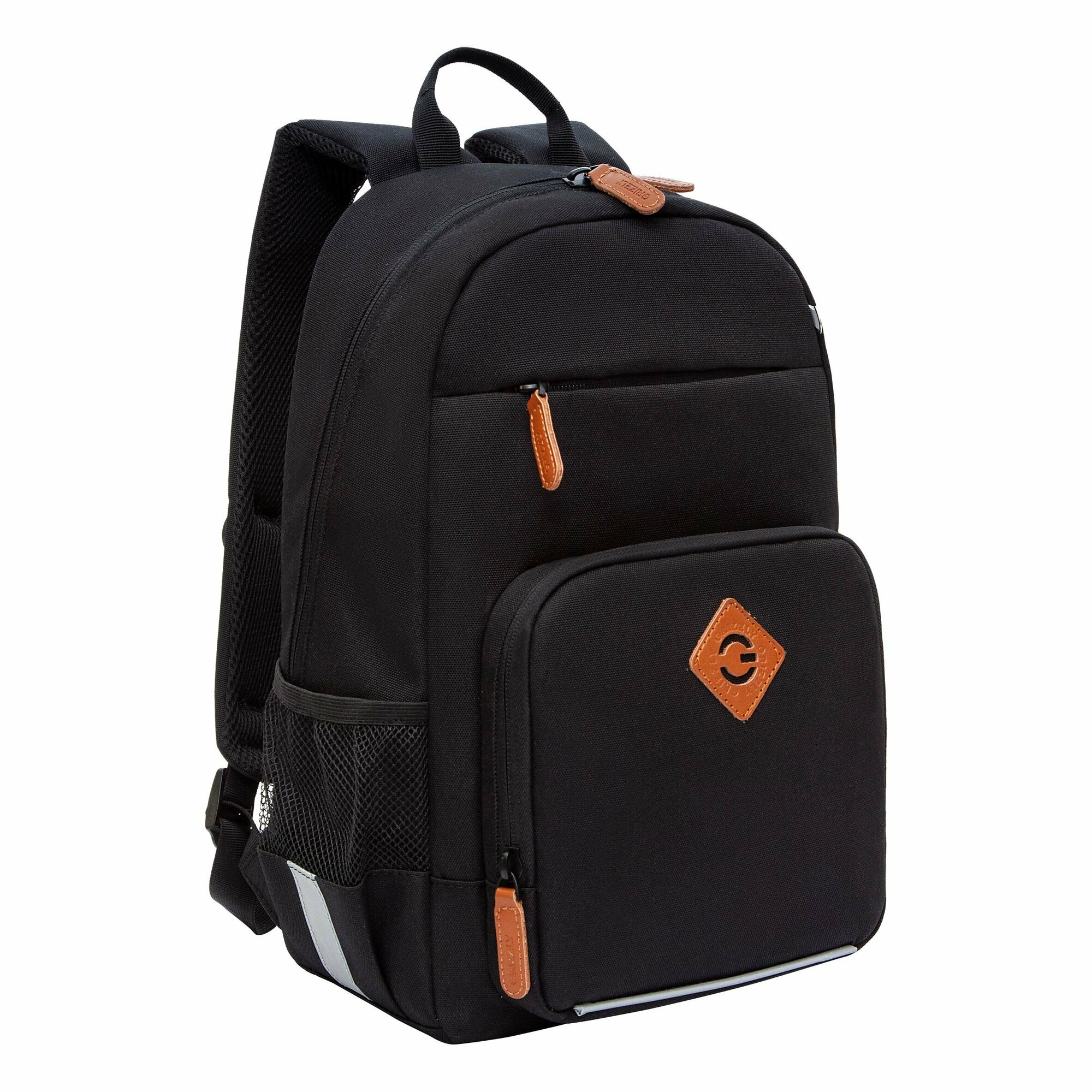 Рюкзак школьный GRIZZLY с карманом для ноутбука 13", анатомической спинкой, для мальчика RB-455-1/4