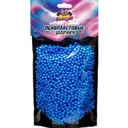 Наполнение для слайма Пенопластовые шарики 4 мм голубой 4 штуки 1351₽