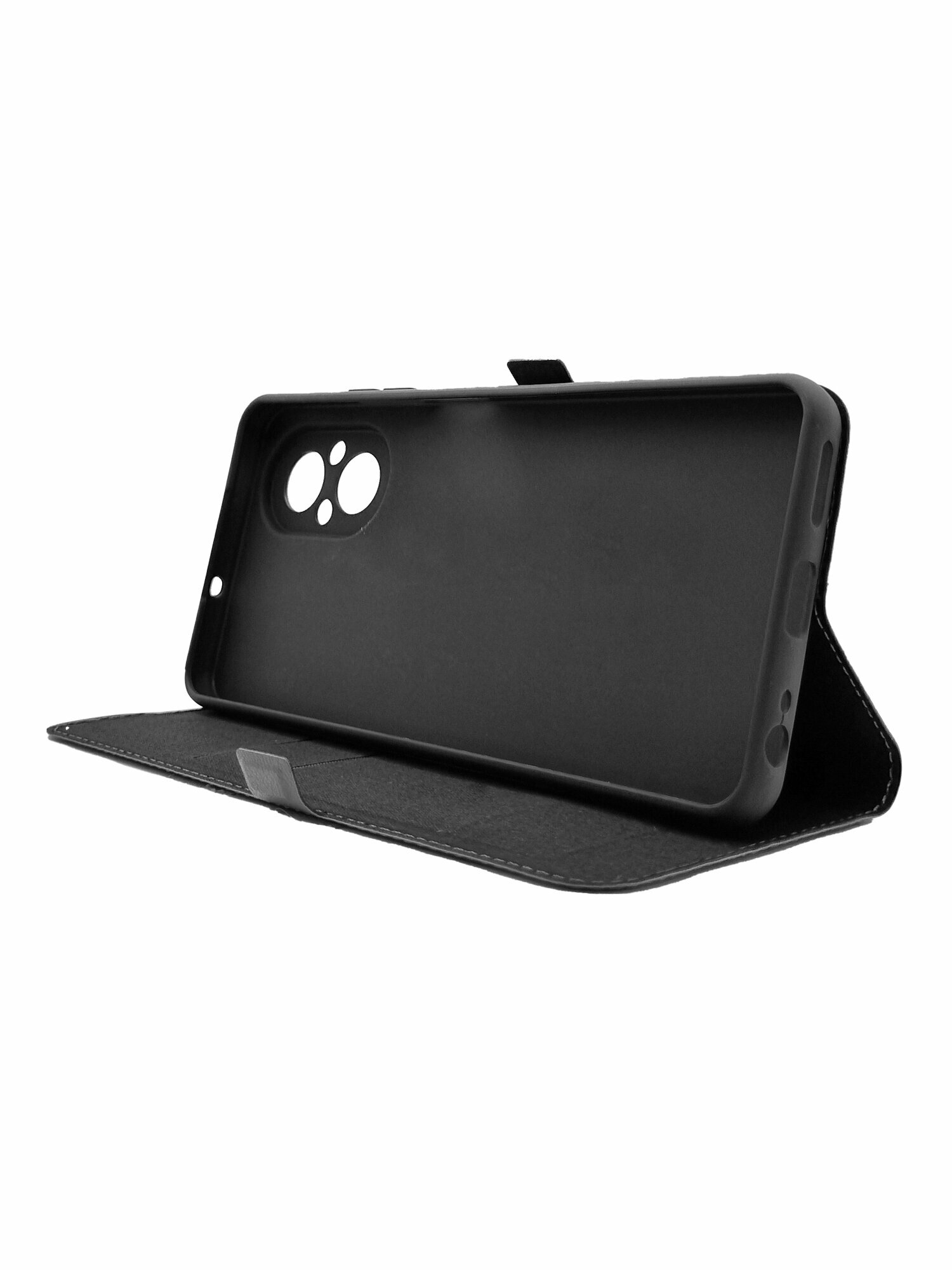 Чехол на Realme C67 4G (Реалми С67 4г) черный книжка эко-кожа с функцией подставки отделением для пластиковых карт и магнитами Book case, Brozo