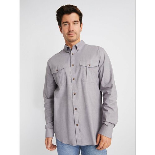 Рубашка Zolla, размер XXXL, серый