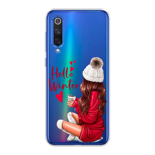 Силиконовый чехол на Xiaomi Mi9 SE / Сяоми Mi 9 SE Hello winter, прозрачный силиконовый чехол на xiaomi mi9 se сяоми mi 9 se девушка в черном купальнике прозрачный