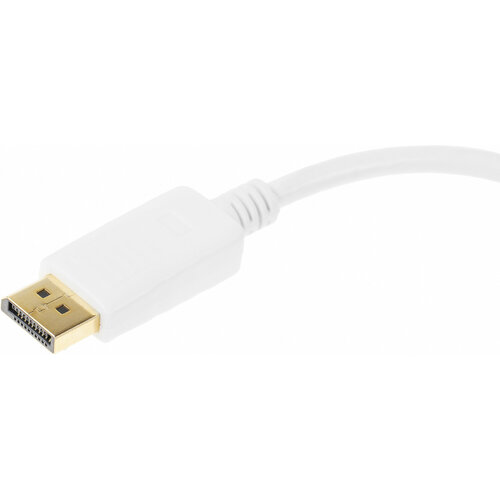 Переходник DisplayPort (m) DVI (f) белый переходник displayport m dvi d f