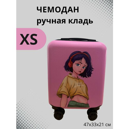 фото Чемодан lats 679, 30 л, размер xs, розовый