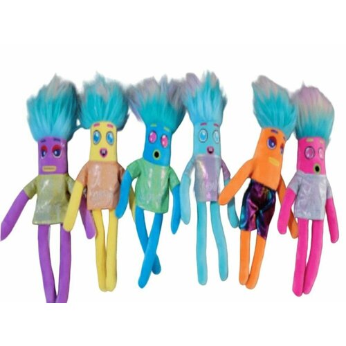 Мягкая игрушка Nobody sausage с голубыми волосами (40 см, цвет микс, в пакете) ( Арт. ИК-2118)