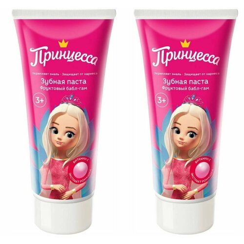 Принцесса Зубная паста бабл-гам 65 г 2 уп 595₽