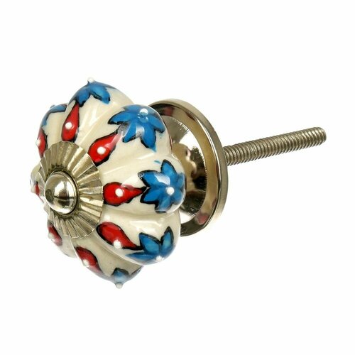 66105 BLUMEN HAUS Ручка керамическая для мебели 'Персидский узор', ручная роспись, - 6шт разноцветный