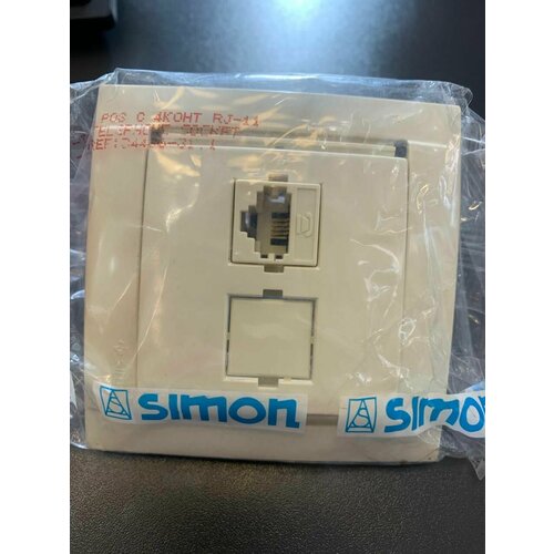 Телефонная розетка Simon 34 RJ11 Слоновая кость Simon 34480-031