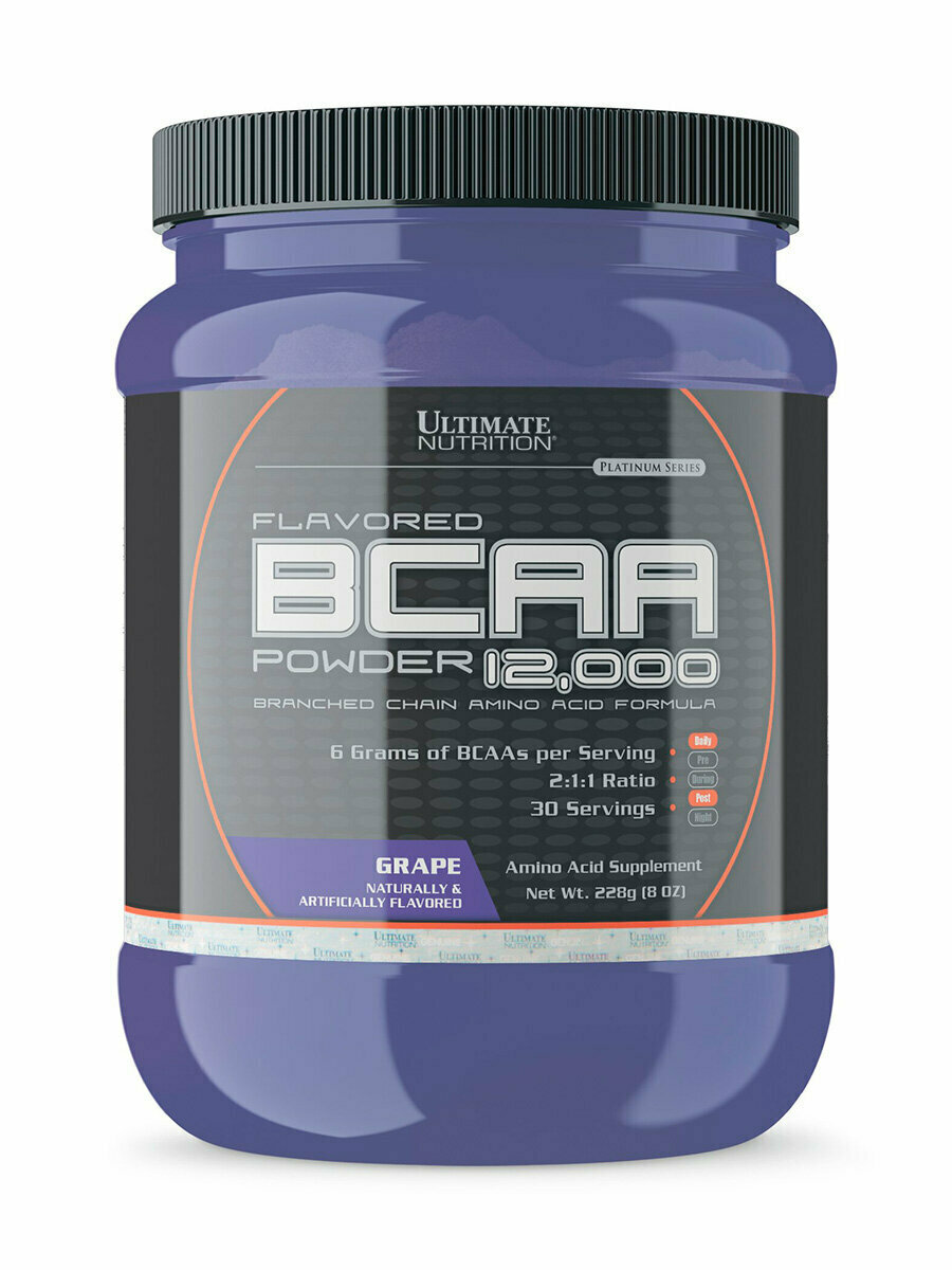 BCAA для спортсменов Ultimate Nutrition BCAA 12,000 Grape 228g