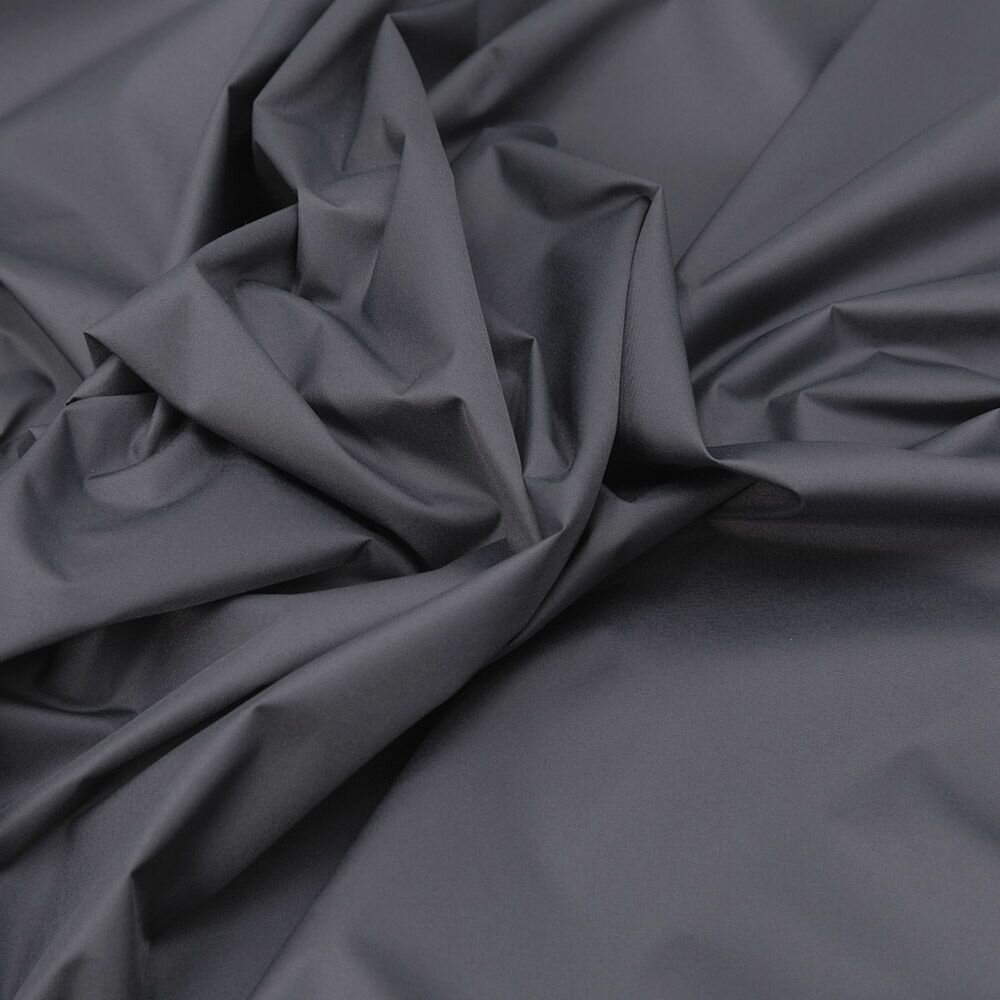 Ткань для шитья плащевая, 1 Метр ткани, Дюспо 240Т, Покрытие Milky 80 гр/м2, Отрез - 150х100 см, цвет темно-серый