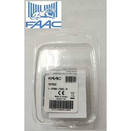 Радиоприёмник Faac 1-XF868-Faac-N для управления автоматикой и шлагбаумами FaacСделано в Европе 6627₽