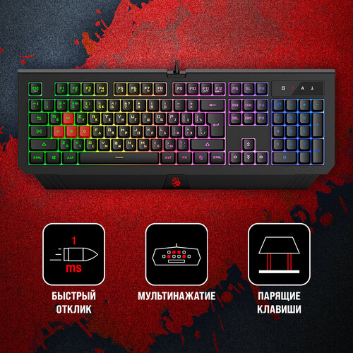 Клавиатура A4Tech Bloody B120N черный b120n 259900₽
