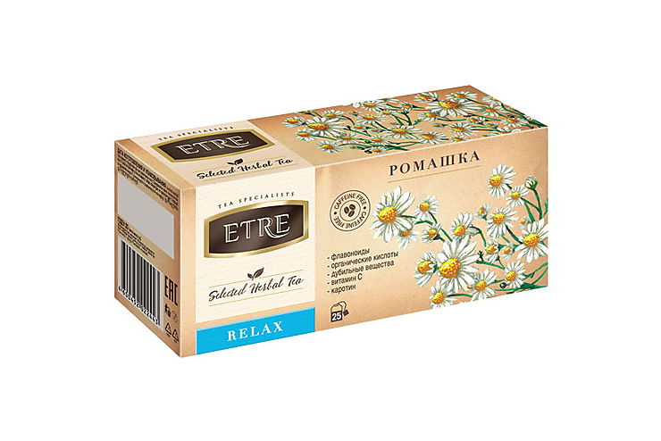 «ETRE», чайный напиток Relax Ромашка, 32,5 г, 3 штуки