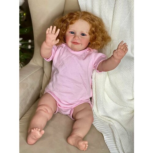 фото Кукла реборн мягконабивная 65см в пакете (fa-510) npk doll