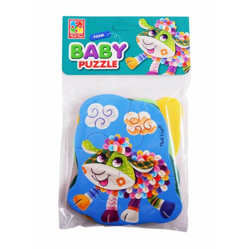 Мягкие пазлы Baby Puzzle Чудо ферма 4 картинки, 13 элементов Vladi Toys