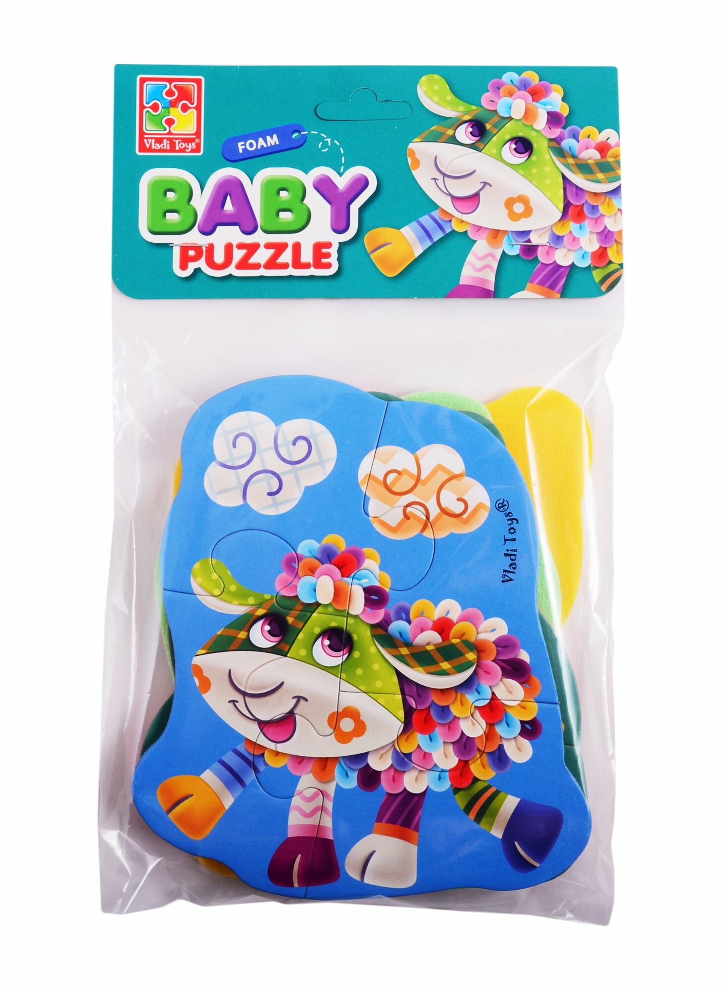 Мягкие пазлы Baby Puzzle Чудо ферма 4 картинки, 13 элементов Vladi Toys