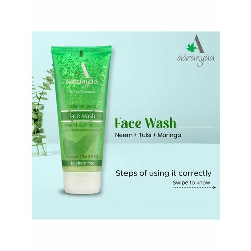 Гель для умывания Aaranyaa face wash antibacterial neem tulsi, 110 мл