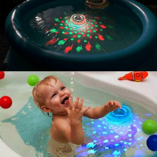 фото Светильник (проекция рыб в воде) fish world light show игрушка для купания в ванной или бассейне для малышей, подарок детям loid