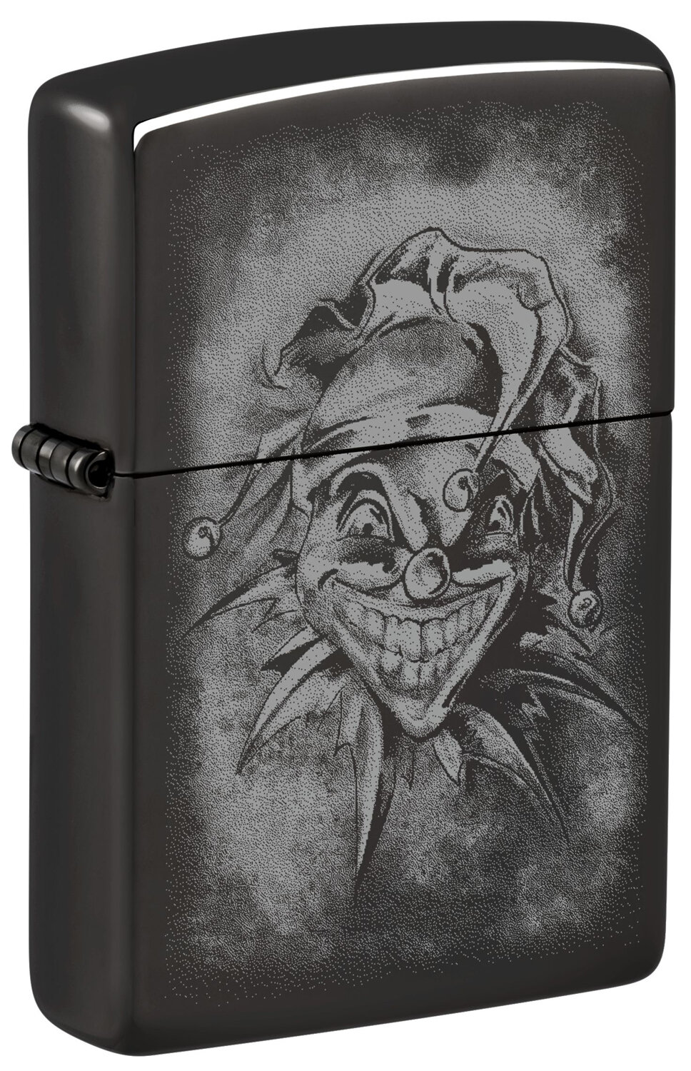 Оригинальная бензиновая зажигалка ZIPPO Clown с покрытием High Polish Black, латунь/сталь, черная, глянцевая, 38x13x57 мм, не заправленная