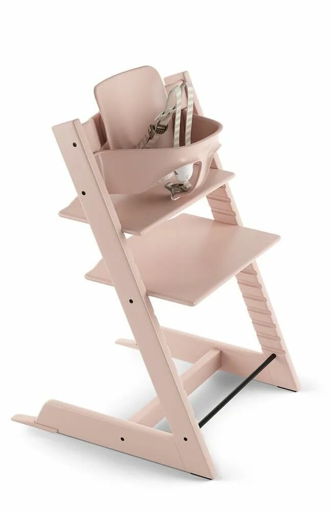 фото Стульчик с ремнями безопасности Stokke TRIPP TRAPP Serene Pink