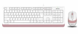 Комплект клавиатура + мышь A4Tech Fstyler F1010 White/Pink (Кл-ра, USB,+Мышь,4кн, Roll, USB