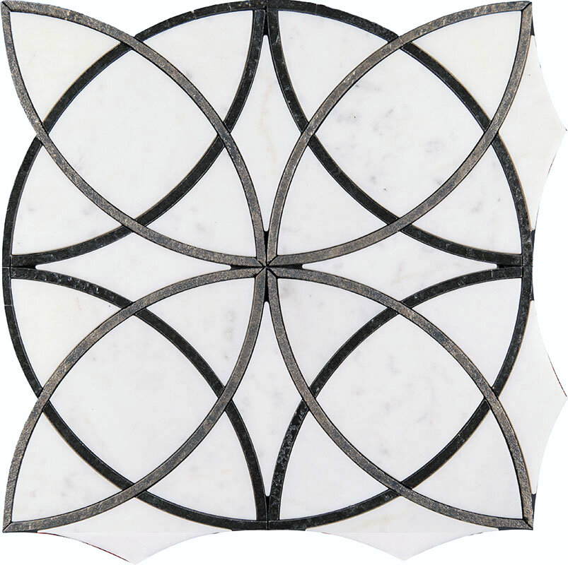 фото Мозаика мрамор ACM-W-5/6 белая светлая глянцевая