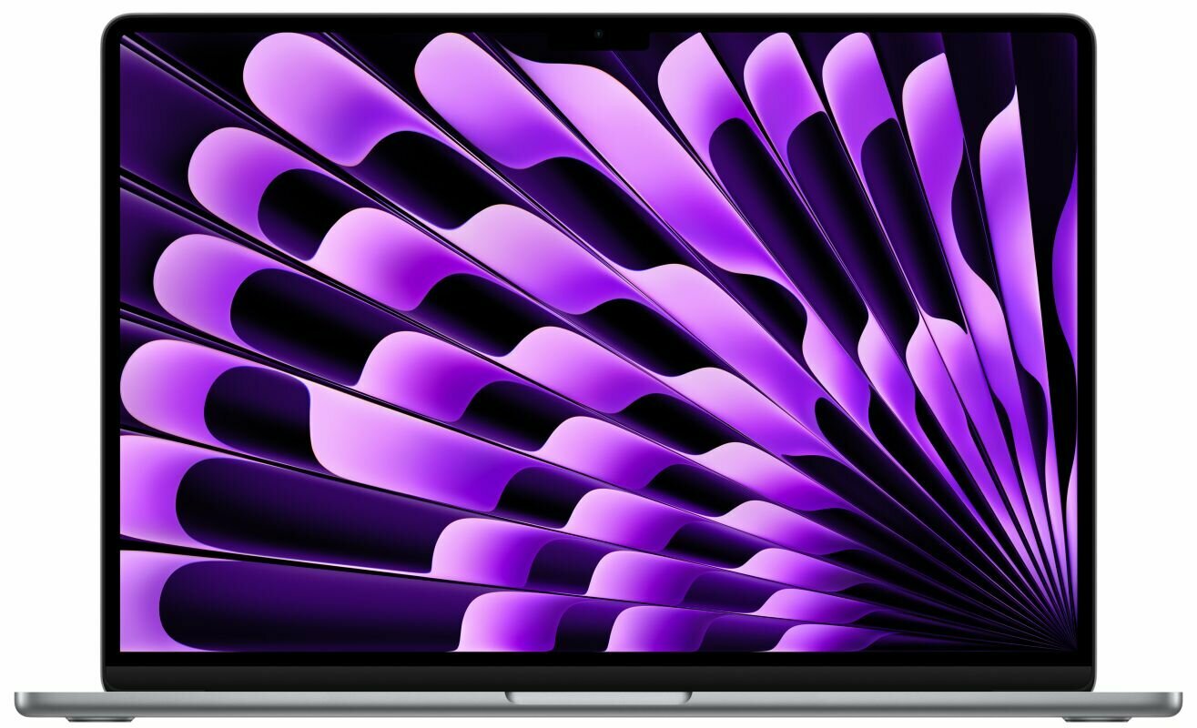 Apple MacBook Air 15" (M3, 8C CPU/10C GPU, 2024), 8 ГБ, 512 ГБ SSD, серый космос