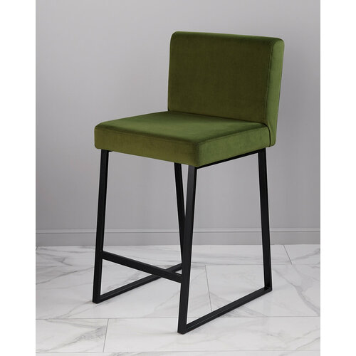 Барный стул визажиста зеленый / черный Johny Wood
